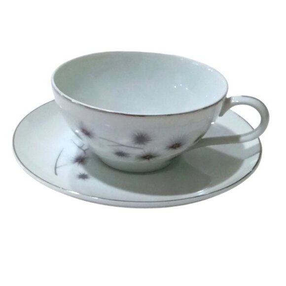 Vintage Creative Japan‎ Fine China "Atomic Starburst" Teacup & Saucer - Picture 1 of 9